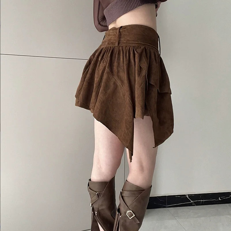 Minifalda Multicapa Mujer Retro Línea A