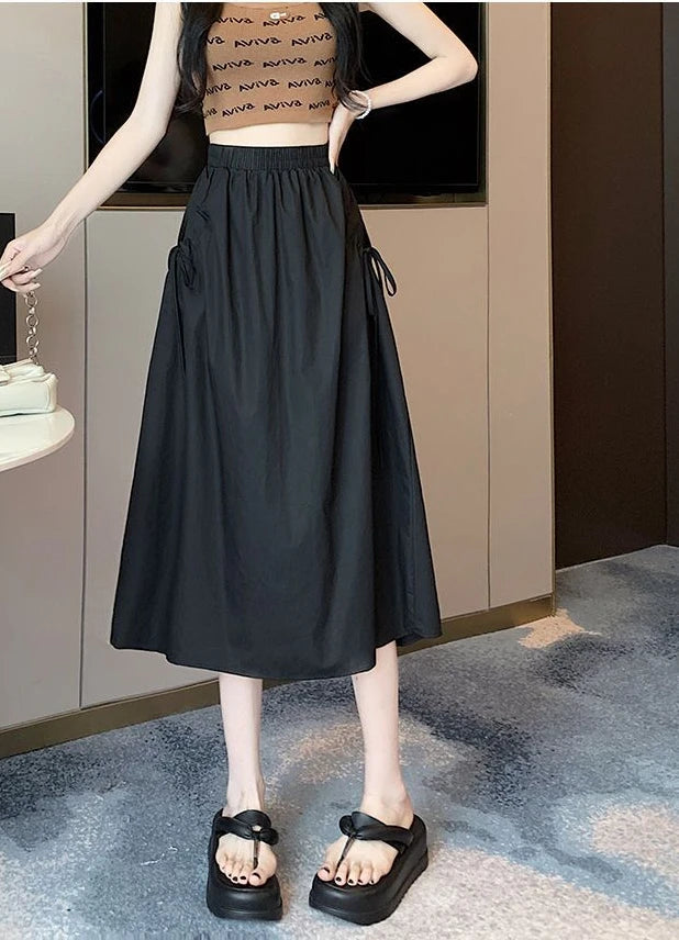 Drawstring Cargo Skirt - Stylish Elegant