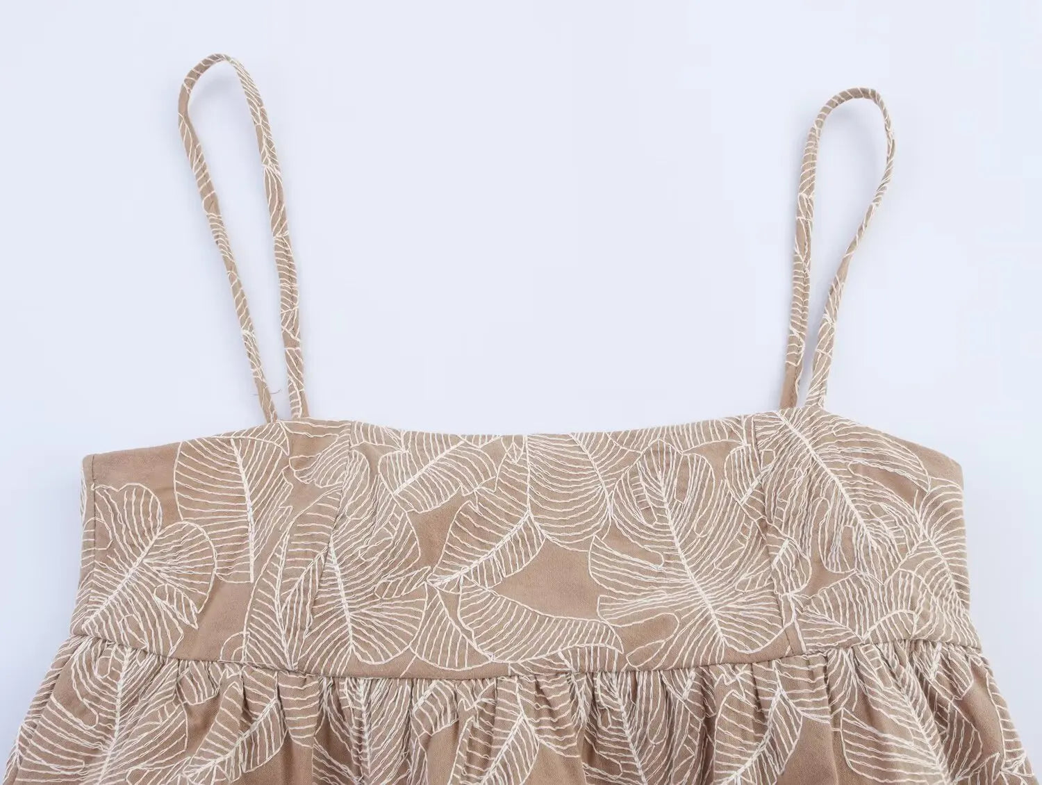 Conjunto Mujer Casual Top Bordado Pierna Ancha Holgado