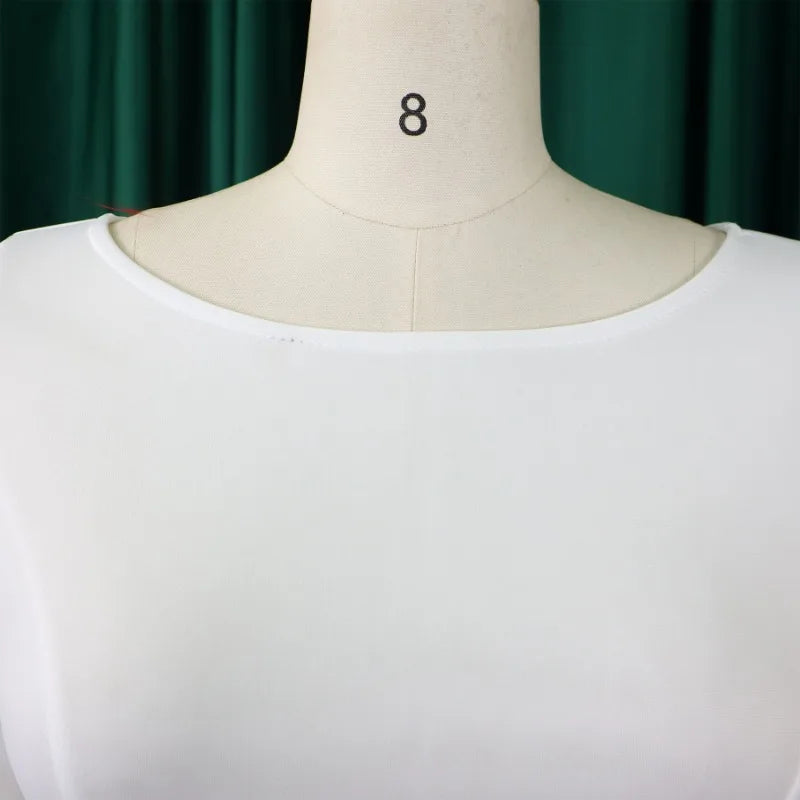 Party Dress - A-Line Belt Three Quarter Sleeve