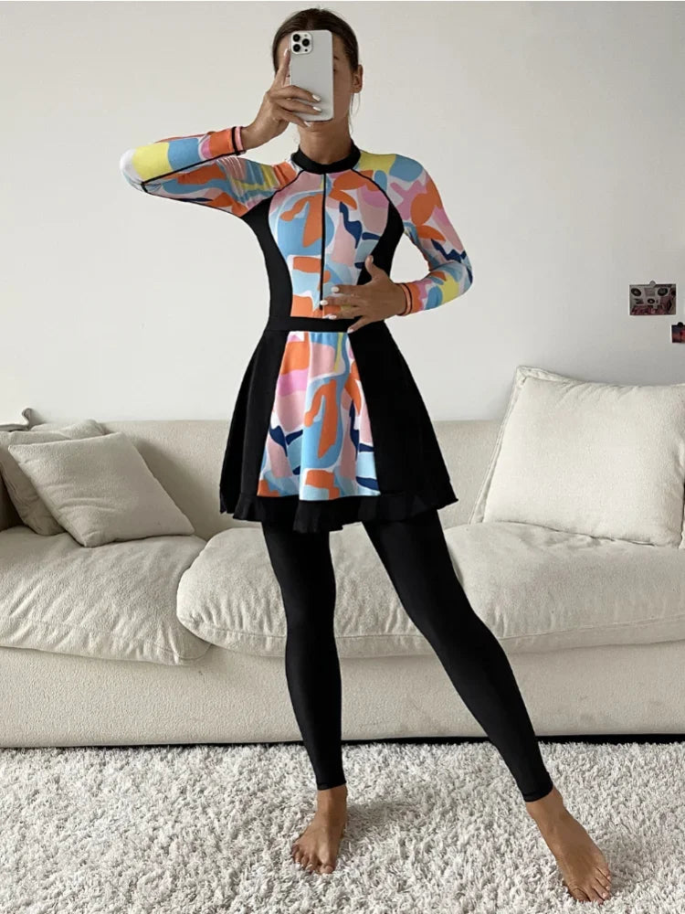 Muslim Woman Swimsuit  Burkini Femme Musulmane Burqini Women Swimming Wear Islamic Swimsuit for Women Burkini Long Muslim Woman