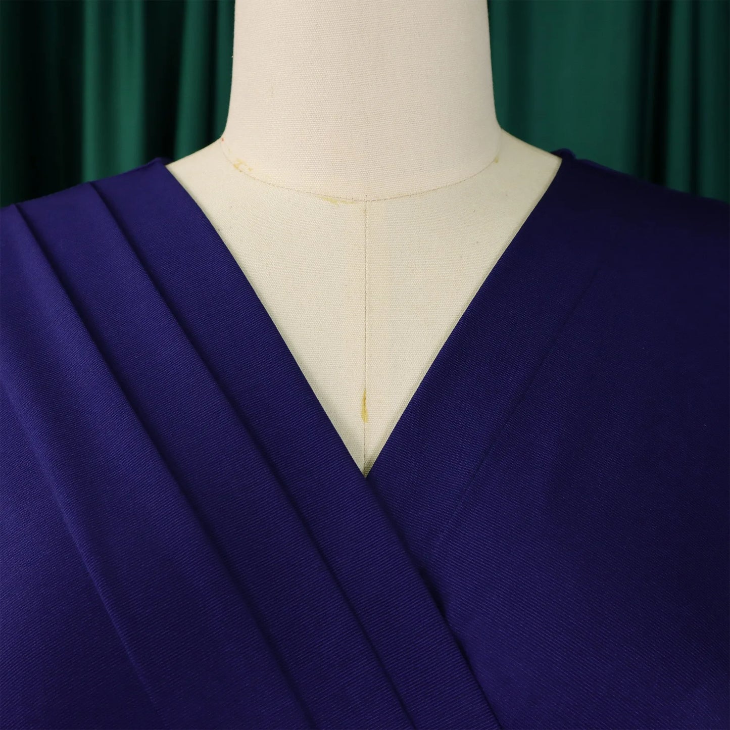 Office Dress - V Neck Belt Pleated Midi