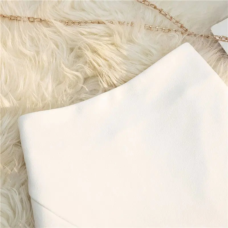 Ruffles Mini Skirt - High Waist A-Line Zipper Style C