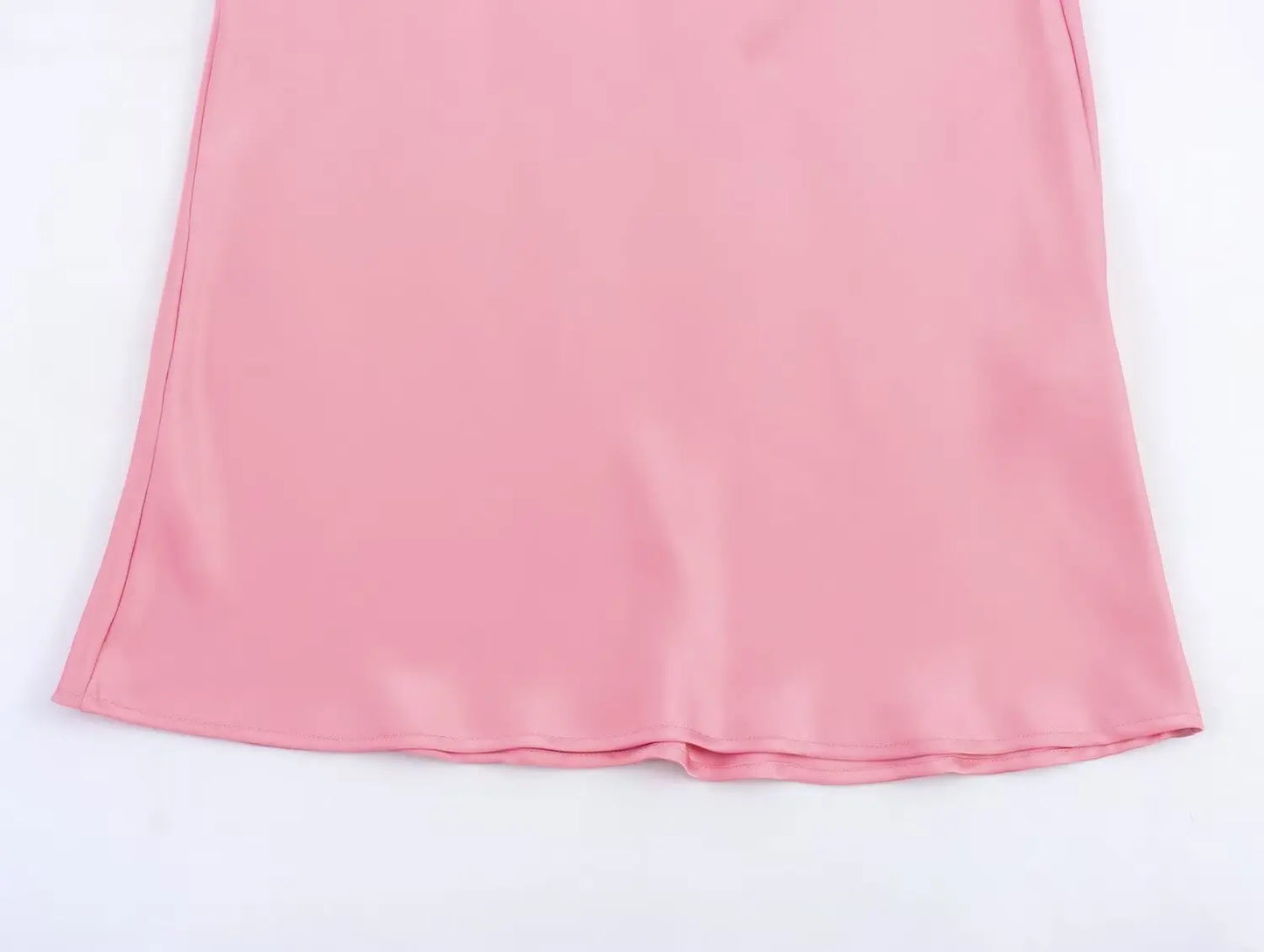 Satin Midi Skirt - High Waist