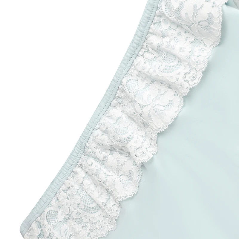 Conjunto Dos Piezas Top Halter Falda Encaje - Crop Top Sexy