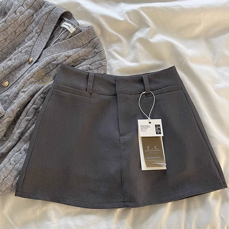 Streetwear Black Mini Skirt Women Fashion Preppy Sexy Gyaru Hip Wrap Skirts Summer Elegant Korean High Waist A Line Faldas New