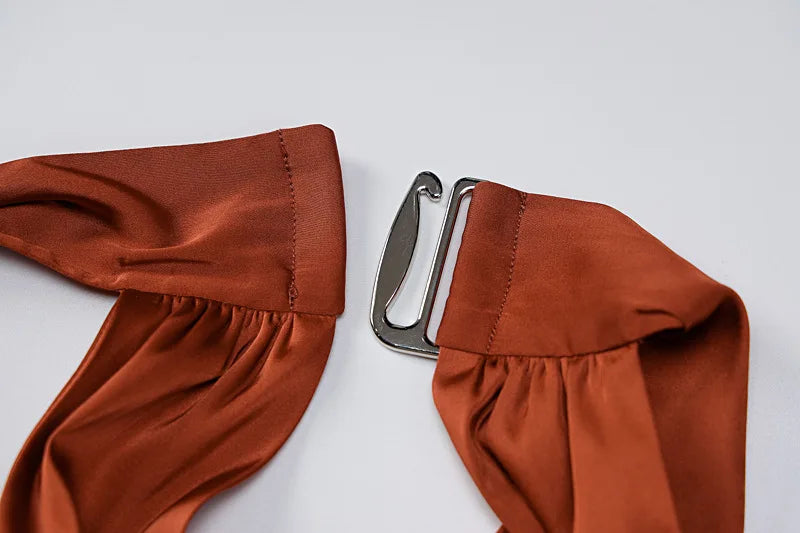 Vestido Noche Largo Espalda Descubierta Frente Cruzado Mujer