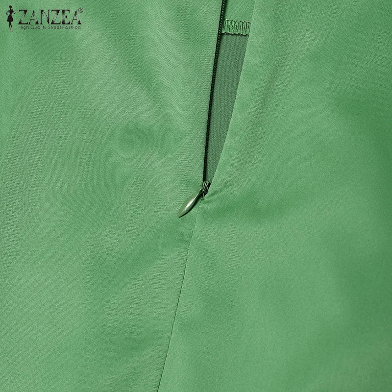 Pleated Midi Skirt - High Waist Solid Black