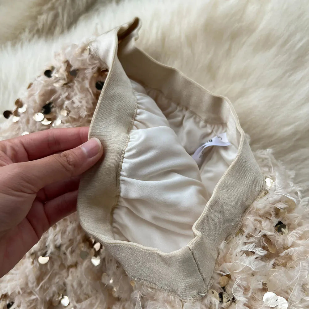 A-Line Maxi Skirt - Drawstring Solid Black