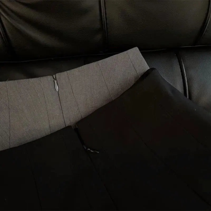 Pleated Mini Skirt - Ruffle Patchwork High Waist