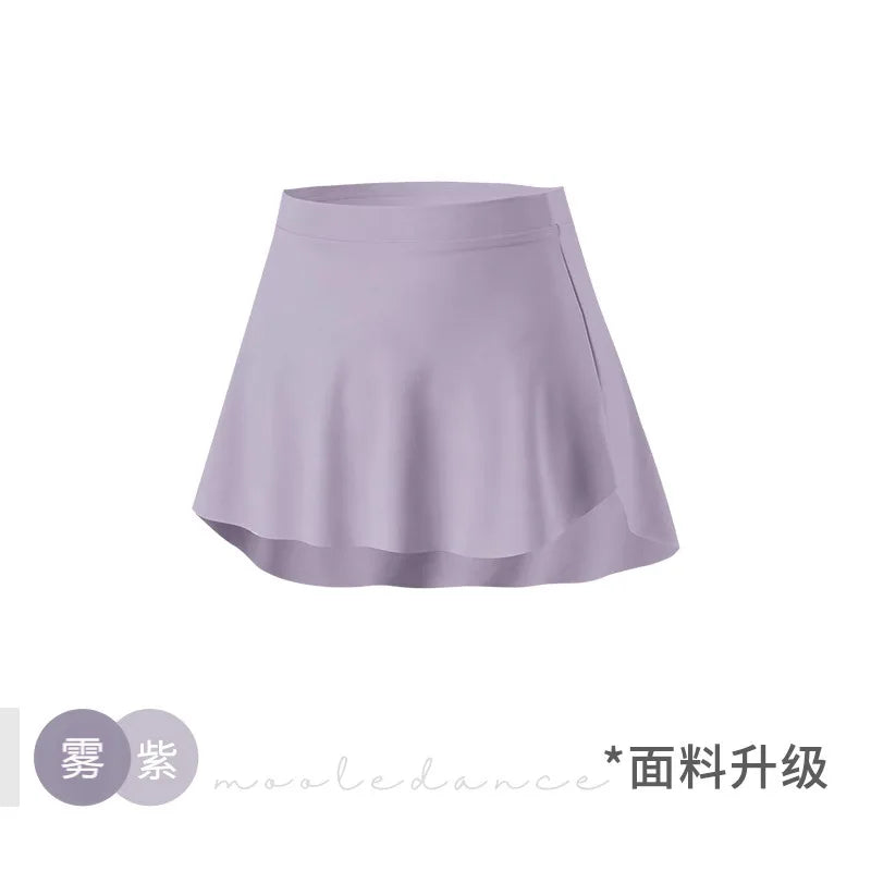 Ballet Skirt Women Adult Dance Skirt Dress Ballet Tutu Ballerina Dancewear Curved Hem Half-Length Skirt