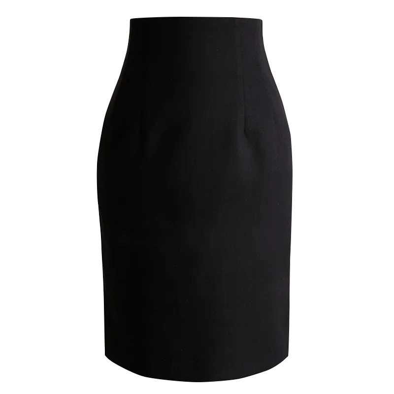 Office Pencil Skirt - High Waist Black Korean