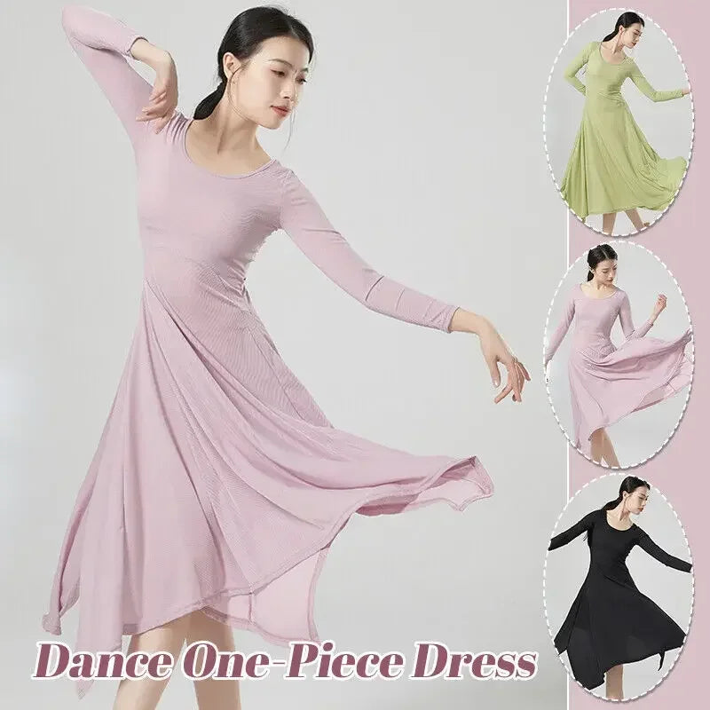 Vestido Danza Moderna Mujer Irregular Cuello U