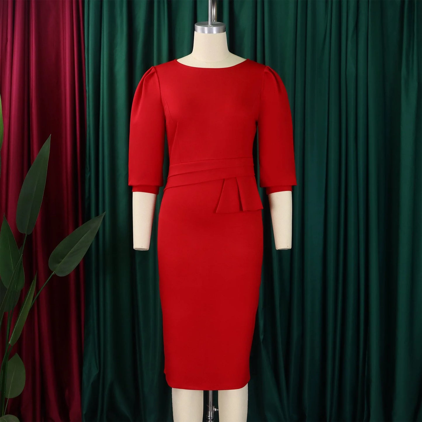 Office Dress - Sheath Half Sleeve Business