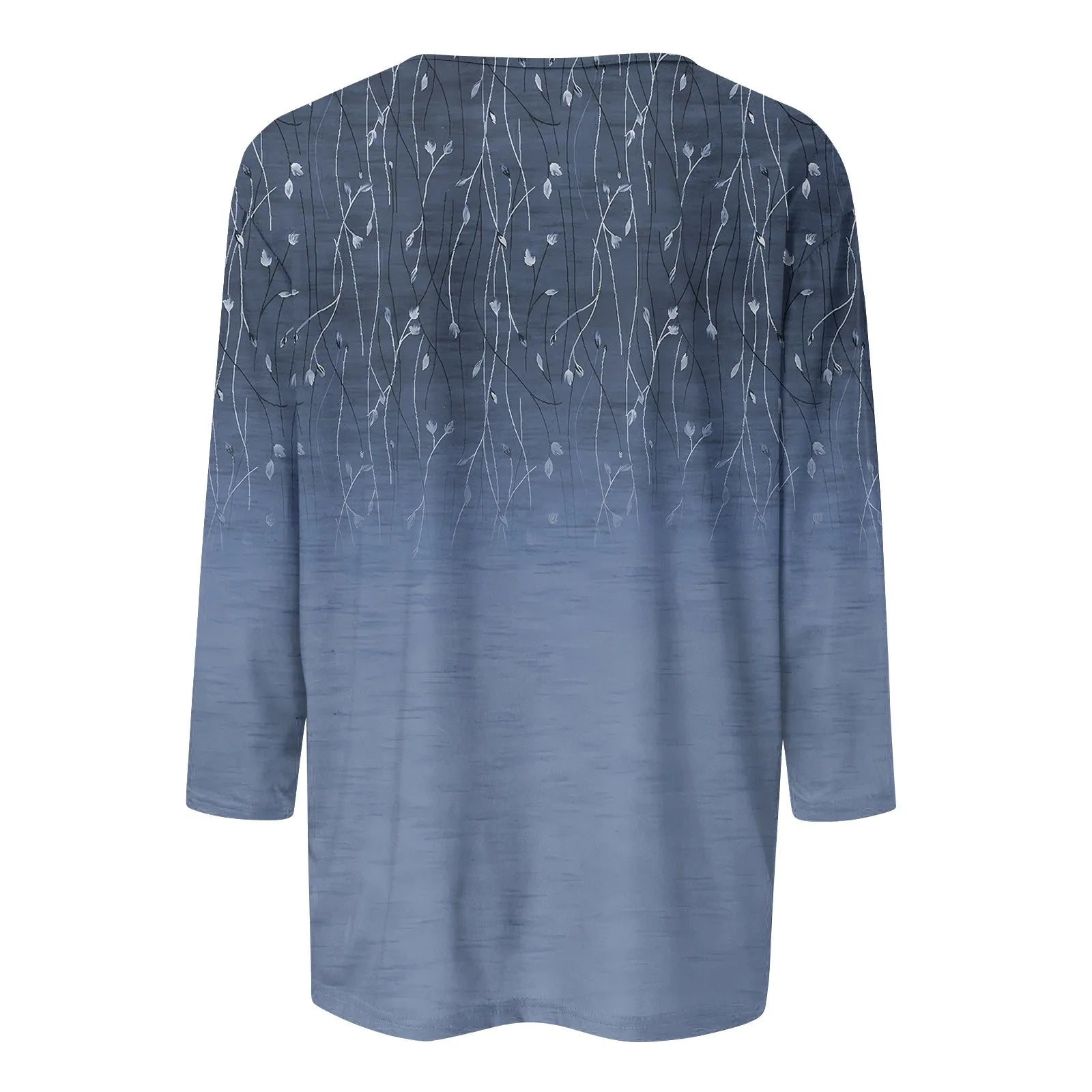 Blusa Estampada Animal Manga Tres Cuartos Cuello Redondo