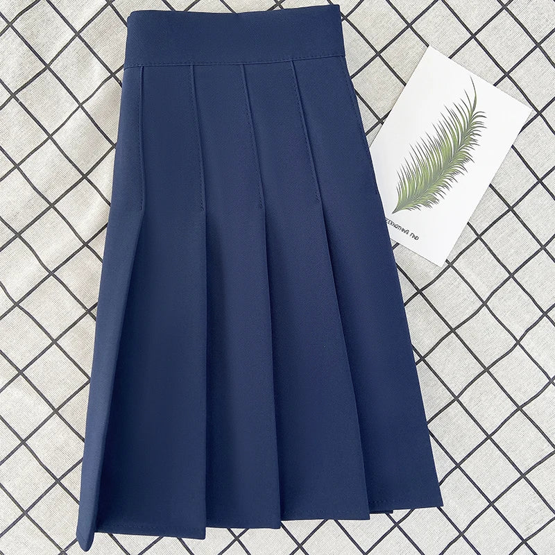 Falda Mini Plisada Mujer Cintura Alta Estilo Coreano