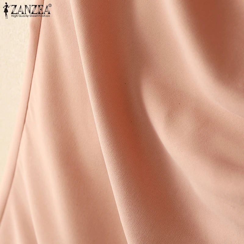 Office Dress - Pleated Midi Short Sleeve 2025