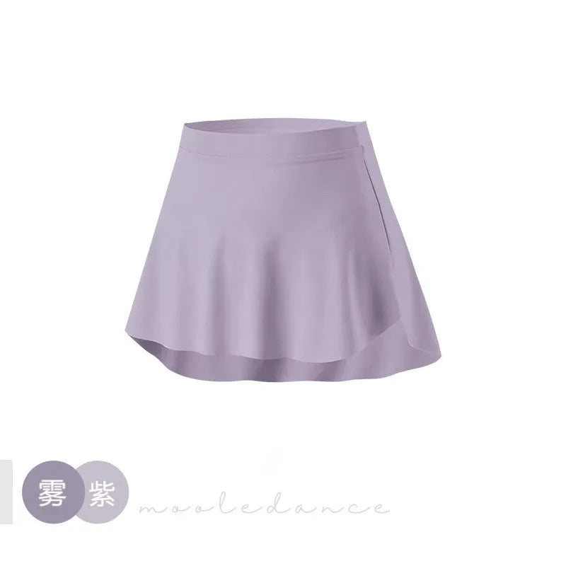 Ballet Skirt Women Adult Dance Skirt Dress Ballet Tutu Ballerina Dancewear Curved Hem Half-Length Skirt