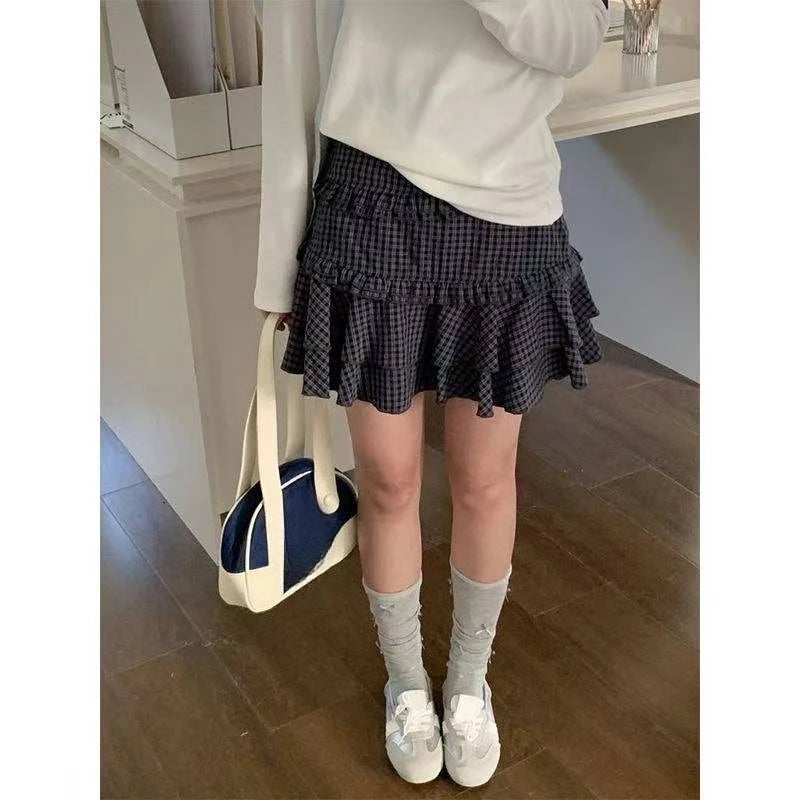 Polka Dot Mini Skirt - Bow Ruffle Y2k Sweet