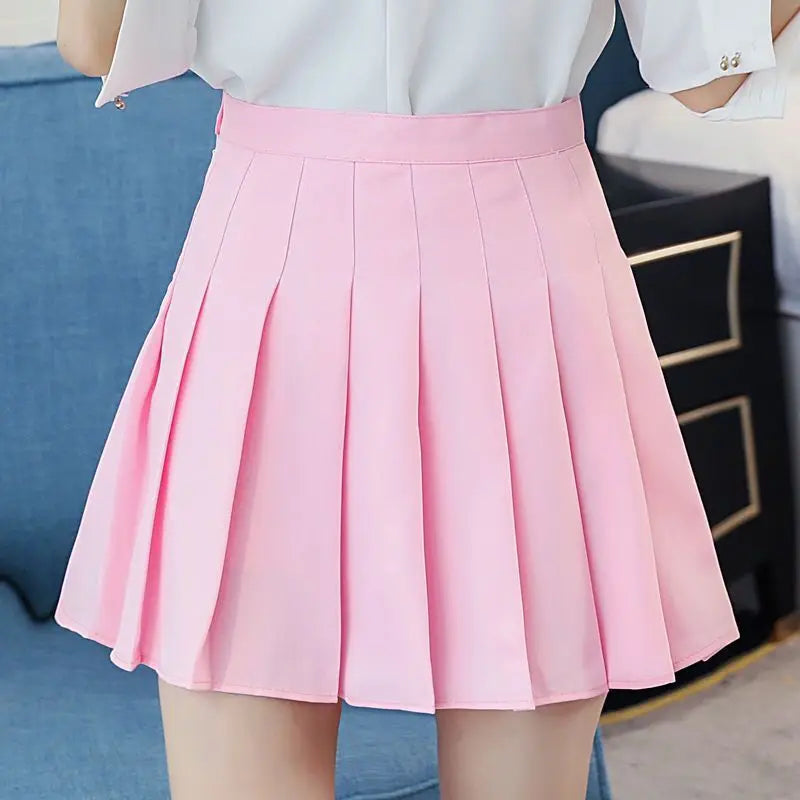 Minifalda Plisada Japonesa Kawaii - Uniforme Escolar Cuadros