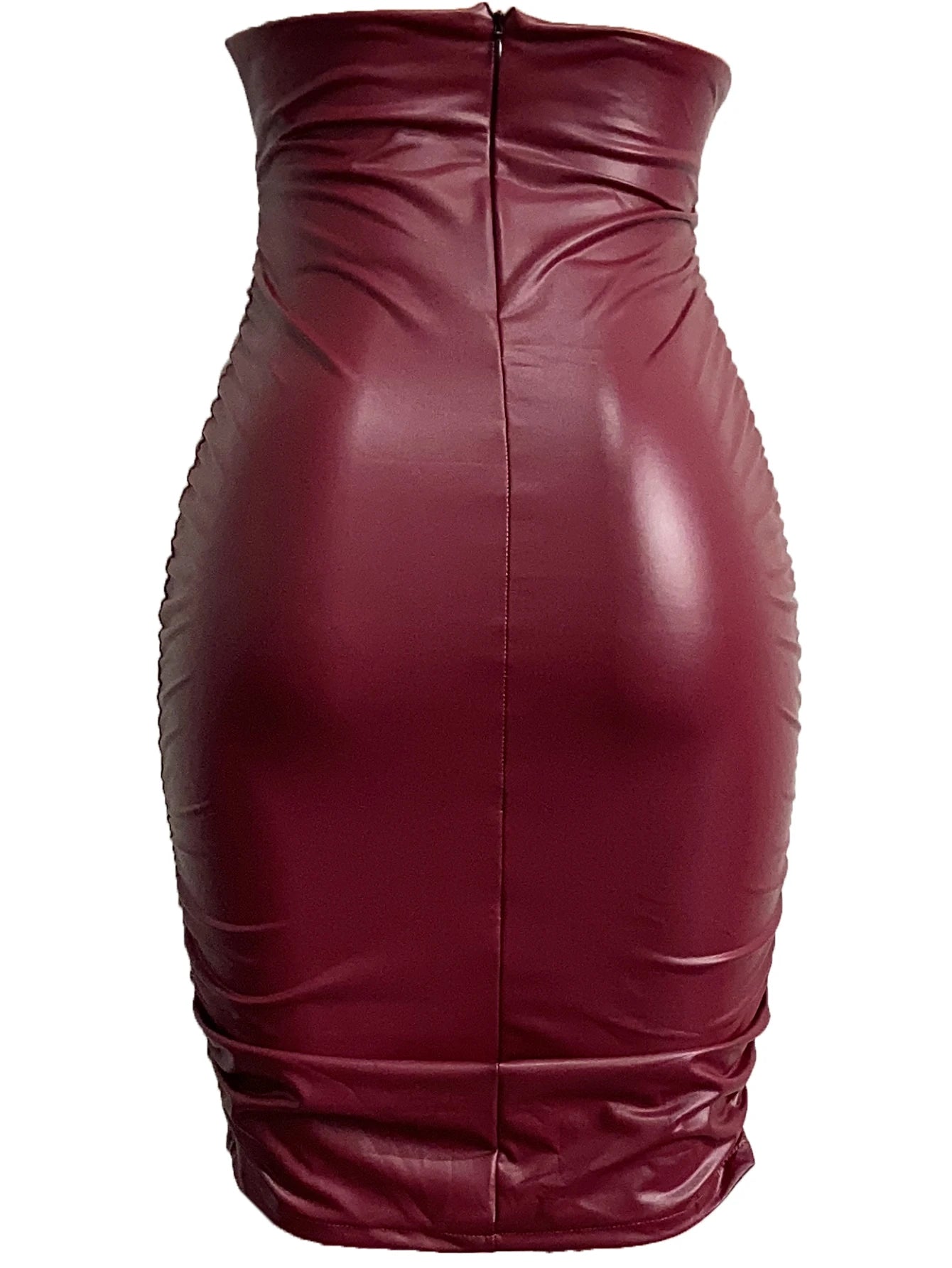 Minifalda Cuero PU Ajustada - Cintura Alta Sexy