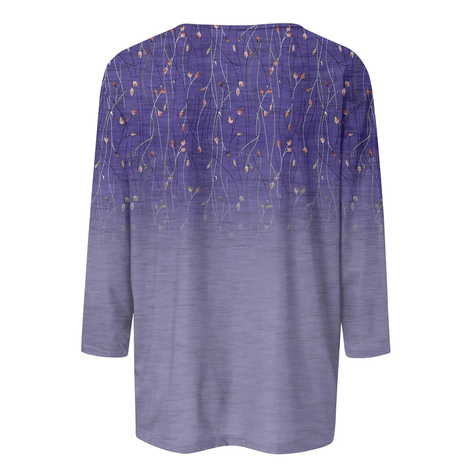 Blusa Estampada Animal Manga Tres Cuartos Cuello Redondo