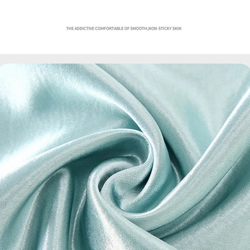 Satin Maxi Skirt - High Waist Side Slit Black