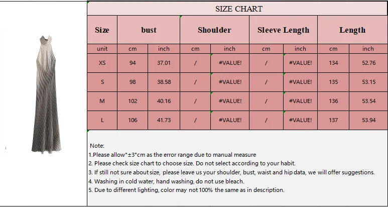 Party Dress - Stripe Halter Backless Evening