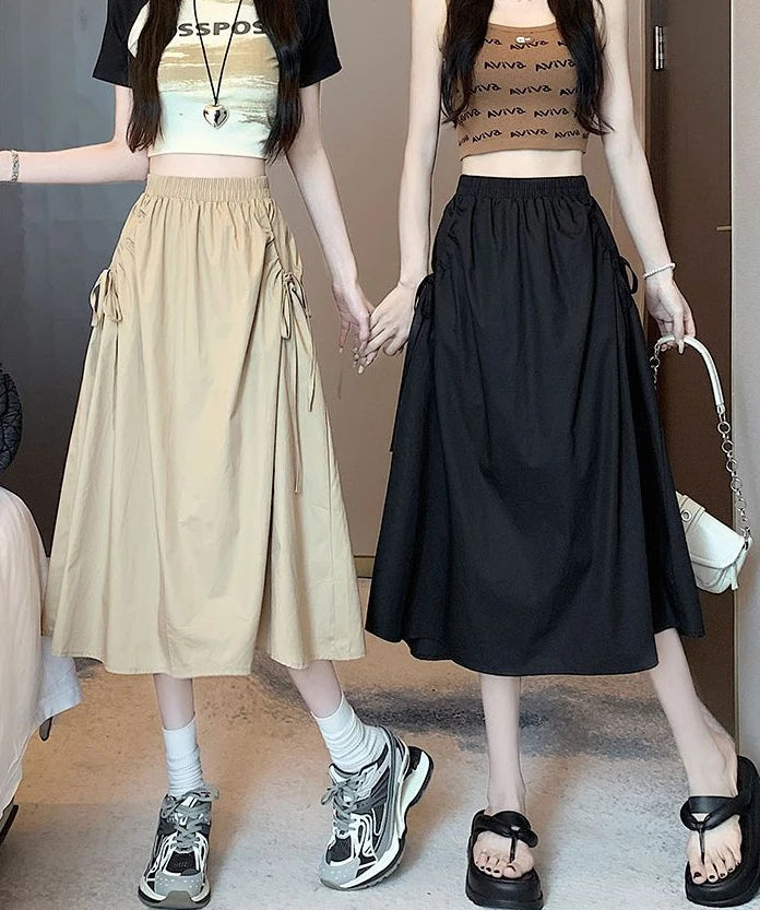 Drawstring Cargo Skirt - Stylish Elegant
