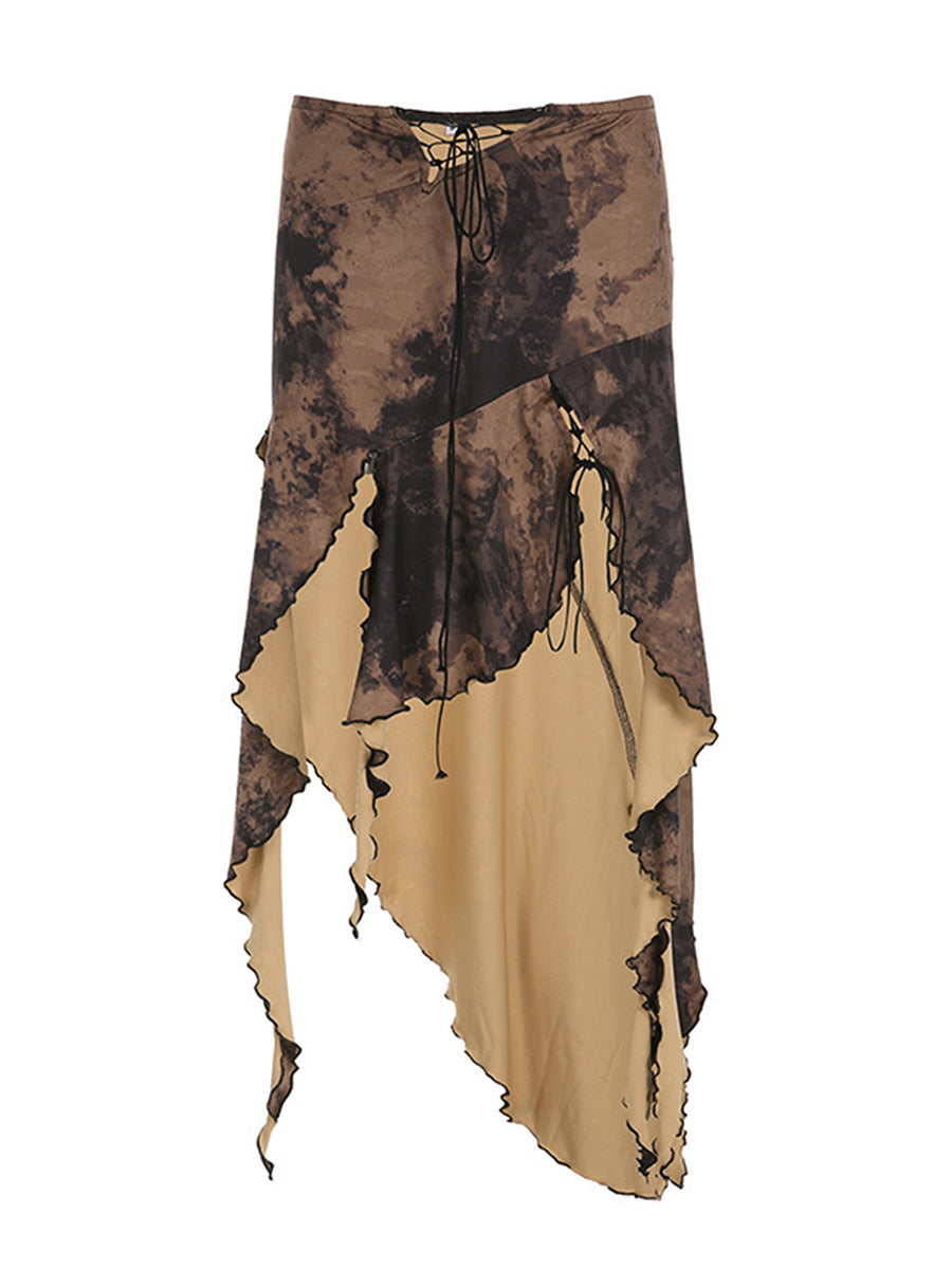 Satin Midi Skirt - High Waist Silk Long