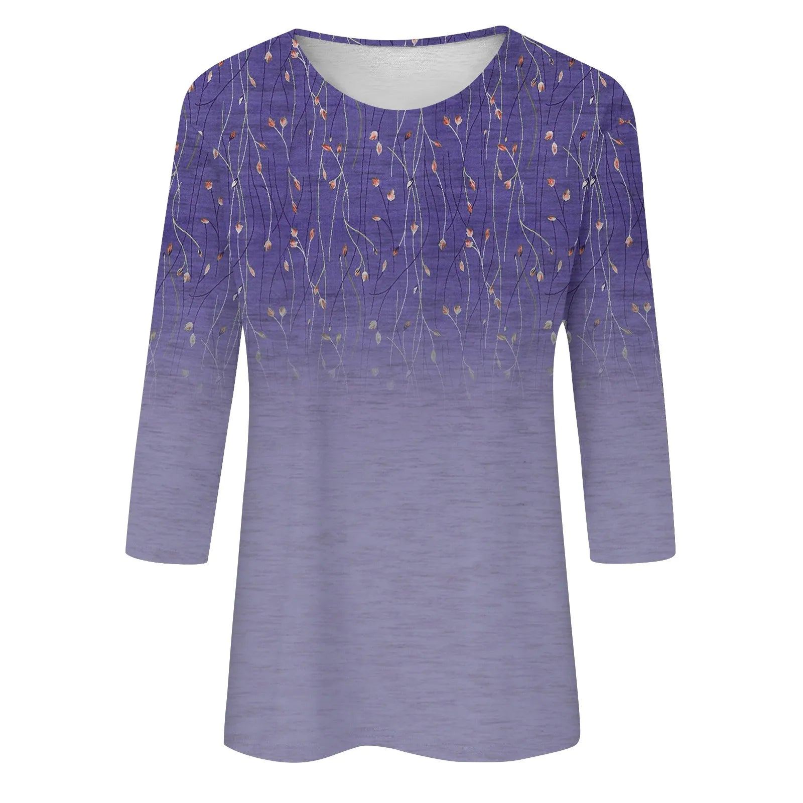 Blusa Estampada Animal Manga Tres Cuartos Cuello Redondo