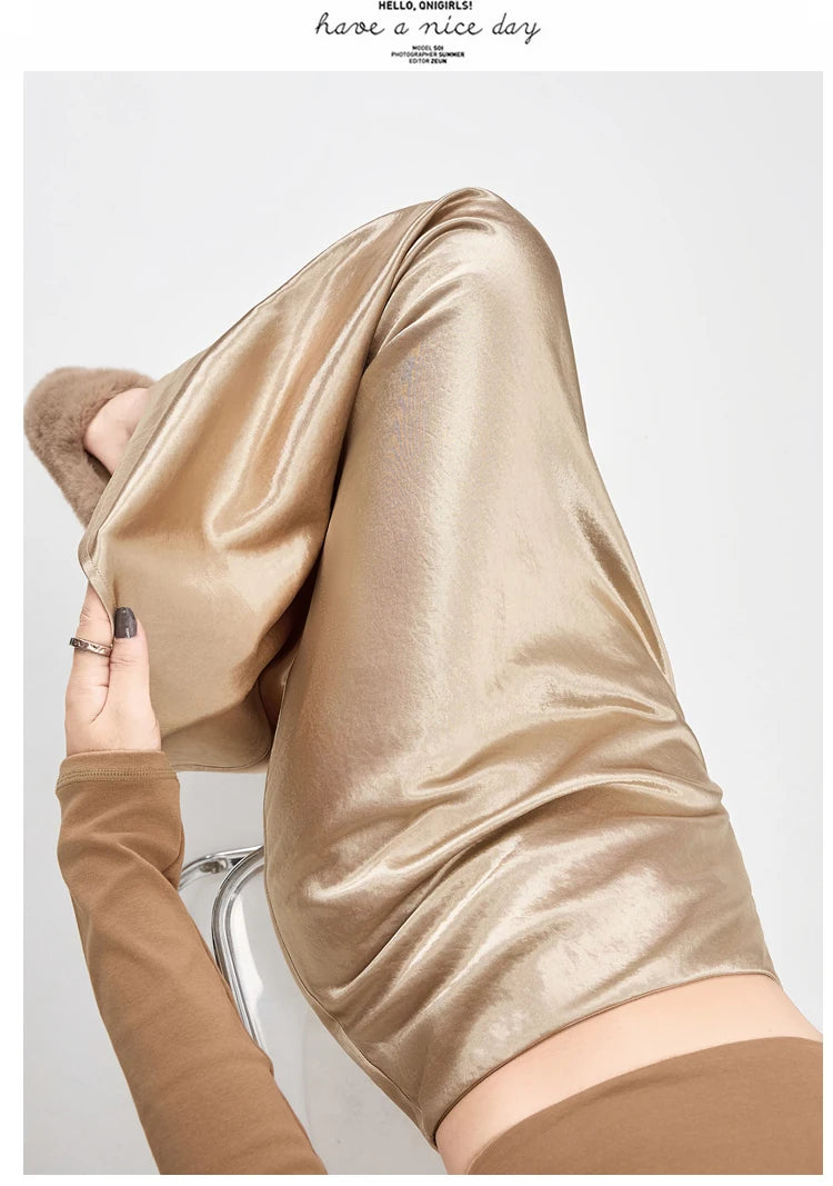 Satin Maxi Skirt - High Waist Trumpet