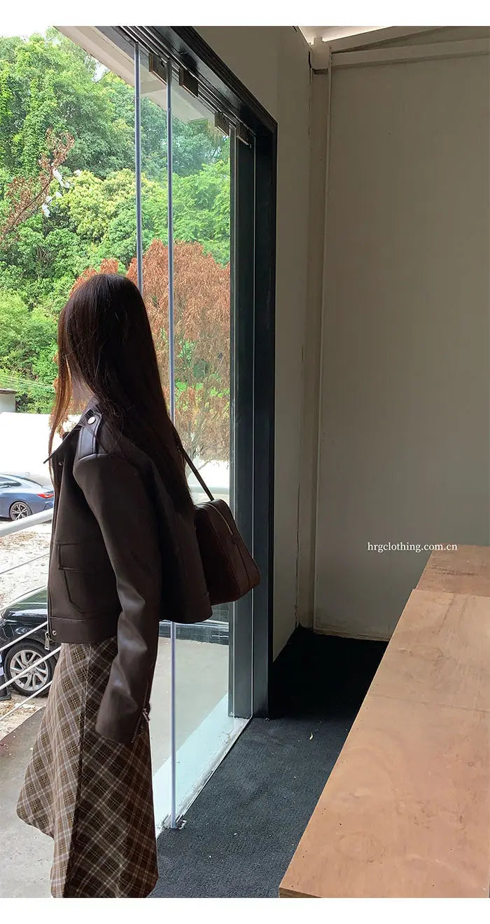 Falda Midi Cuadros Retro Y2K - Cintura Baja Estilo College