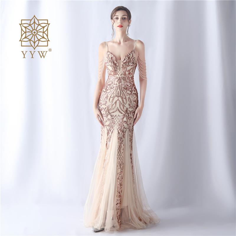 Prom Dress - Sequin Long Cocktail Luxury