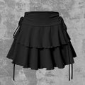 Minifalda Mujer Cintura Elástica Color Sólido