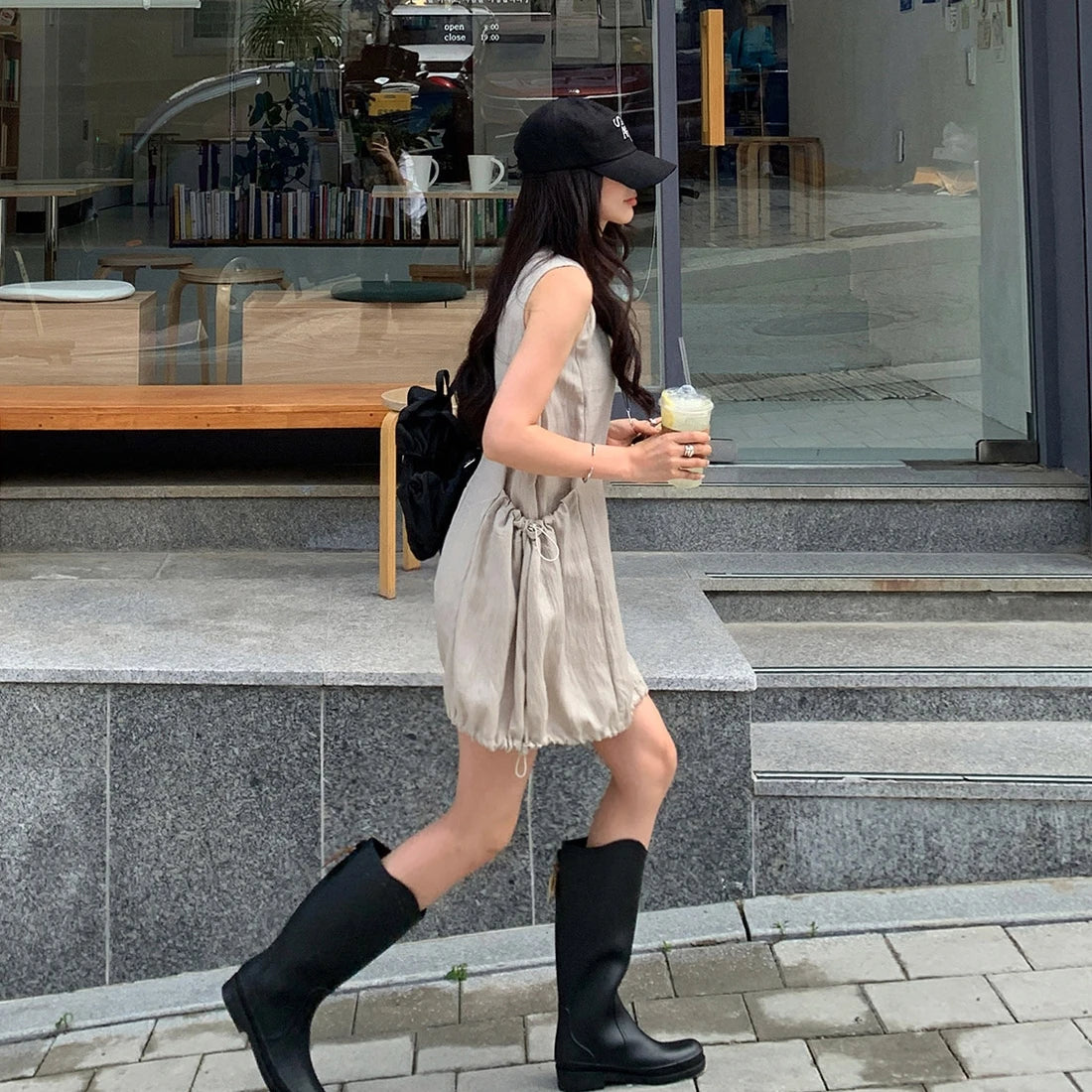 Denim Jumpsuit Set - Kids Two Piece Light Blue