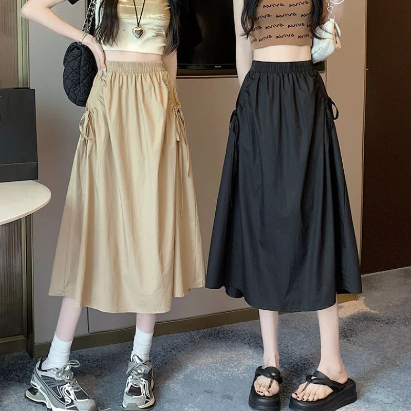 Drawstring Cargo Skirt - Stylish Elegant