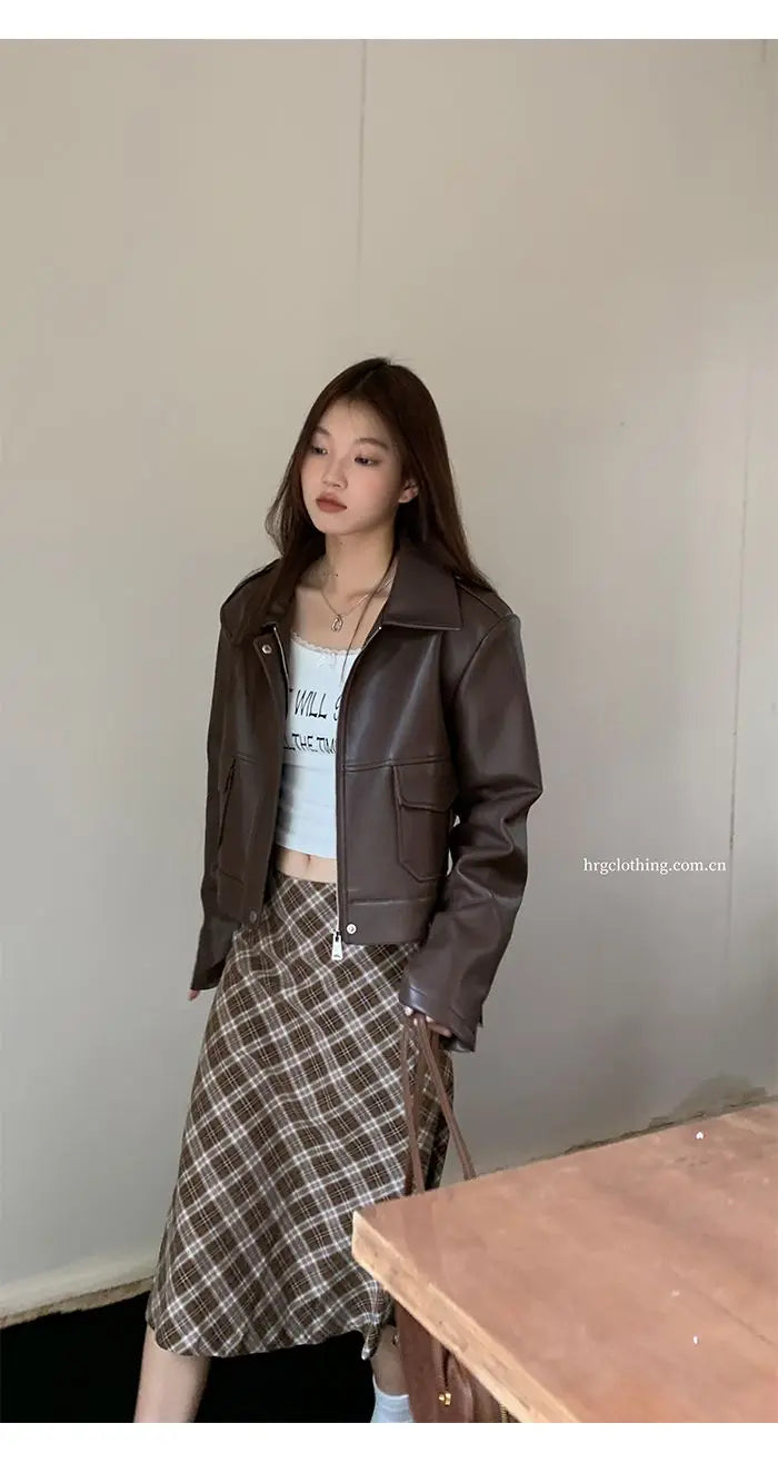 Falda Midi Cuadros Retro Y2K - Cintura Baja Estilo College