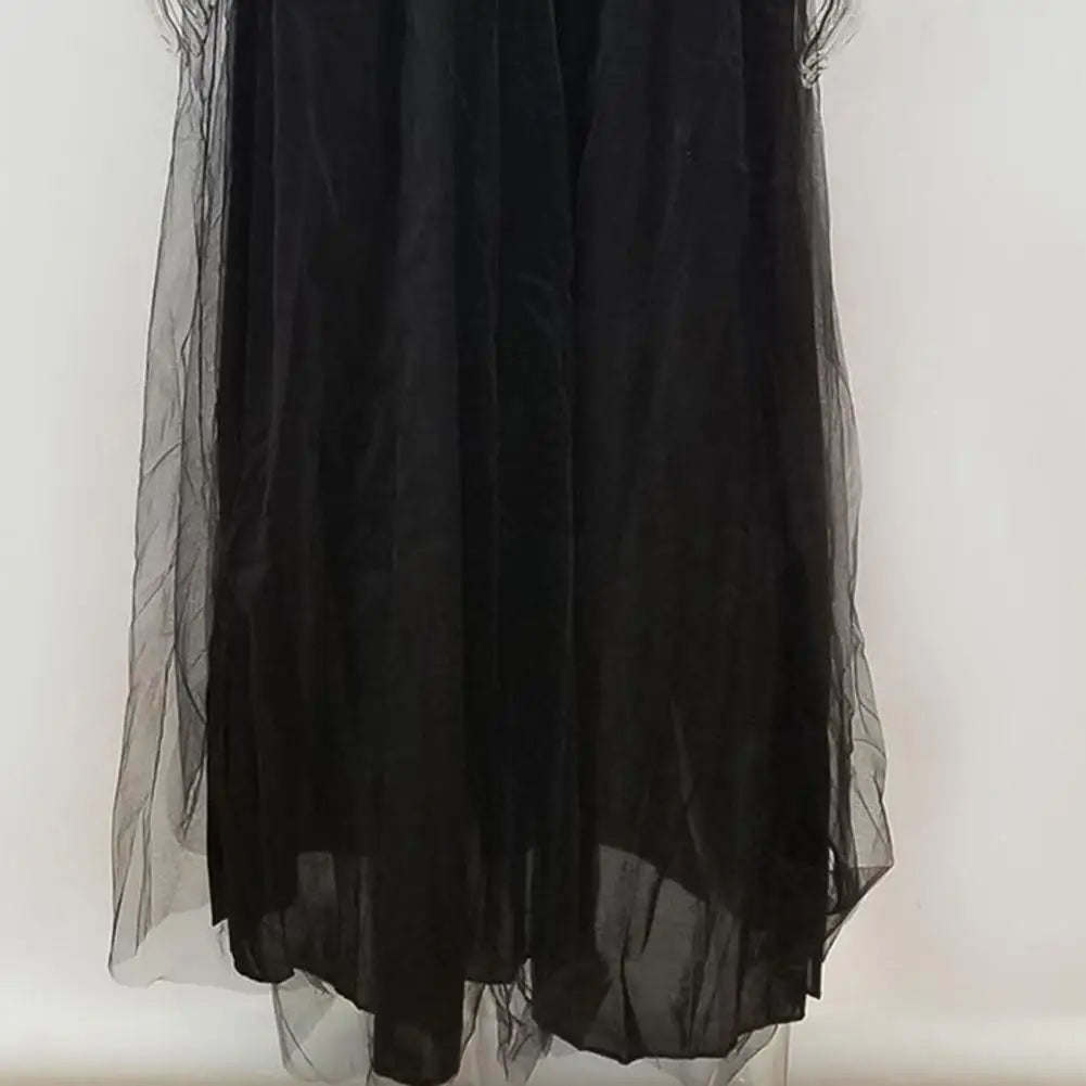 Vestido de Noche Encaje Floral Bordado Tejido Suave Cintura Ajustada Elegante