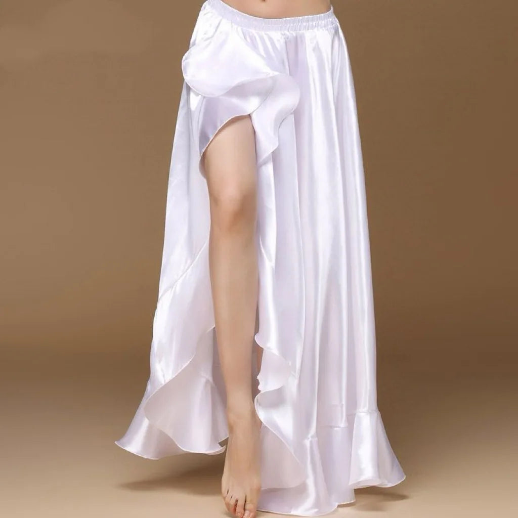 Satin Dance Skirt - Asymmetrical Party