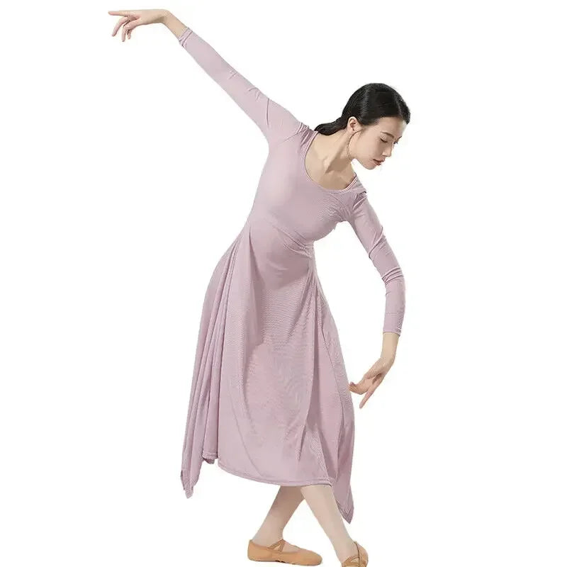 Vestido Danza Moderna Mujer Irregular Cuello U