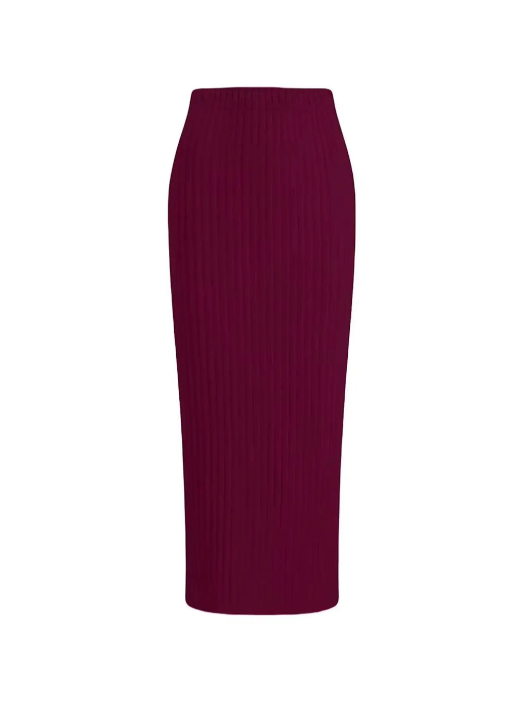 Falda Midi Casual Mujer Cintura Elástica