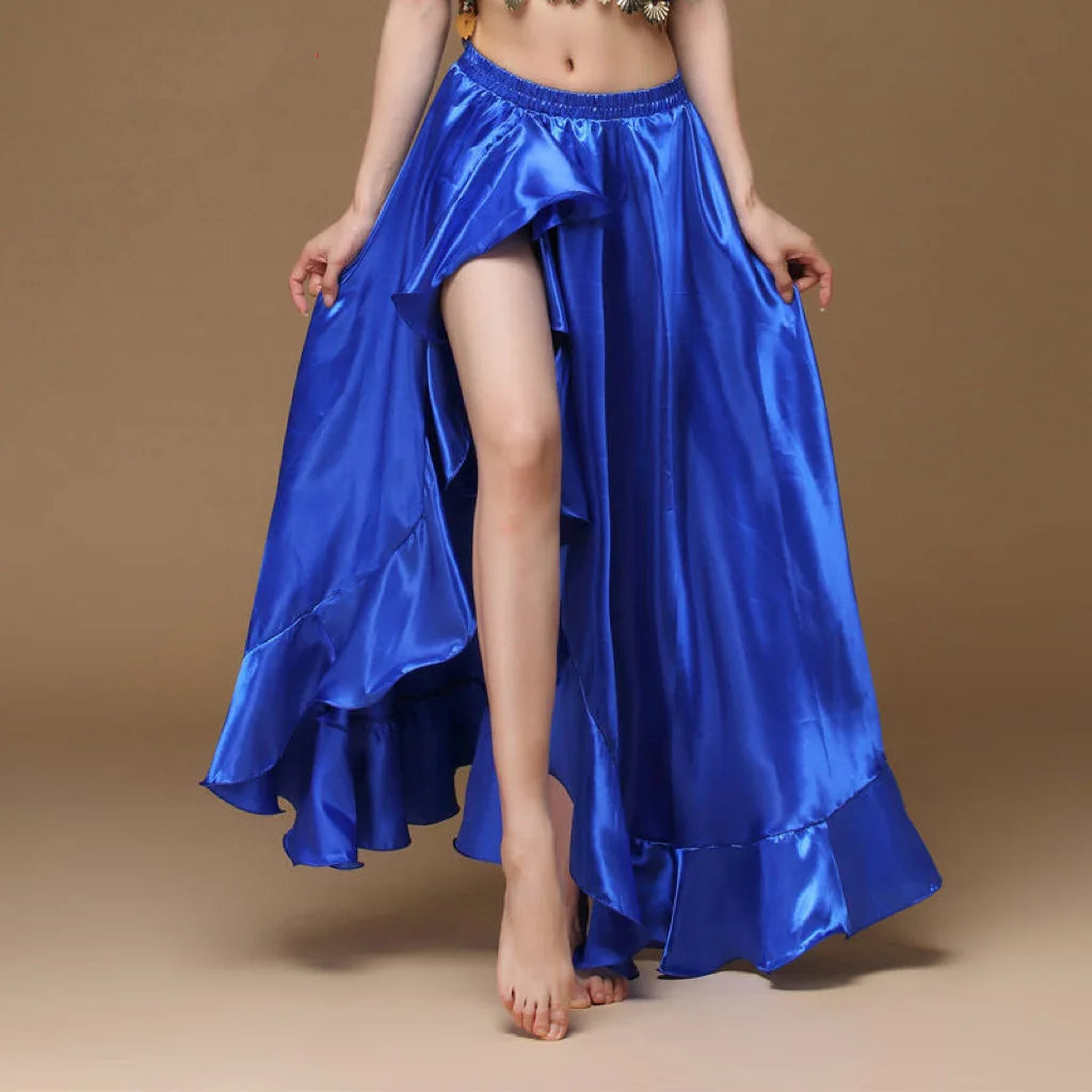 Satin Dance Skirt - Asymmetrical Party