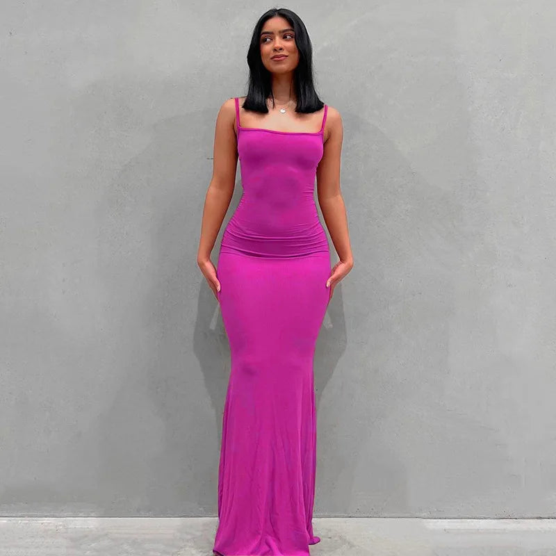 Vestido de Gala Largo Sirena Tirantes Sexy Elegante Noche