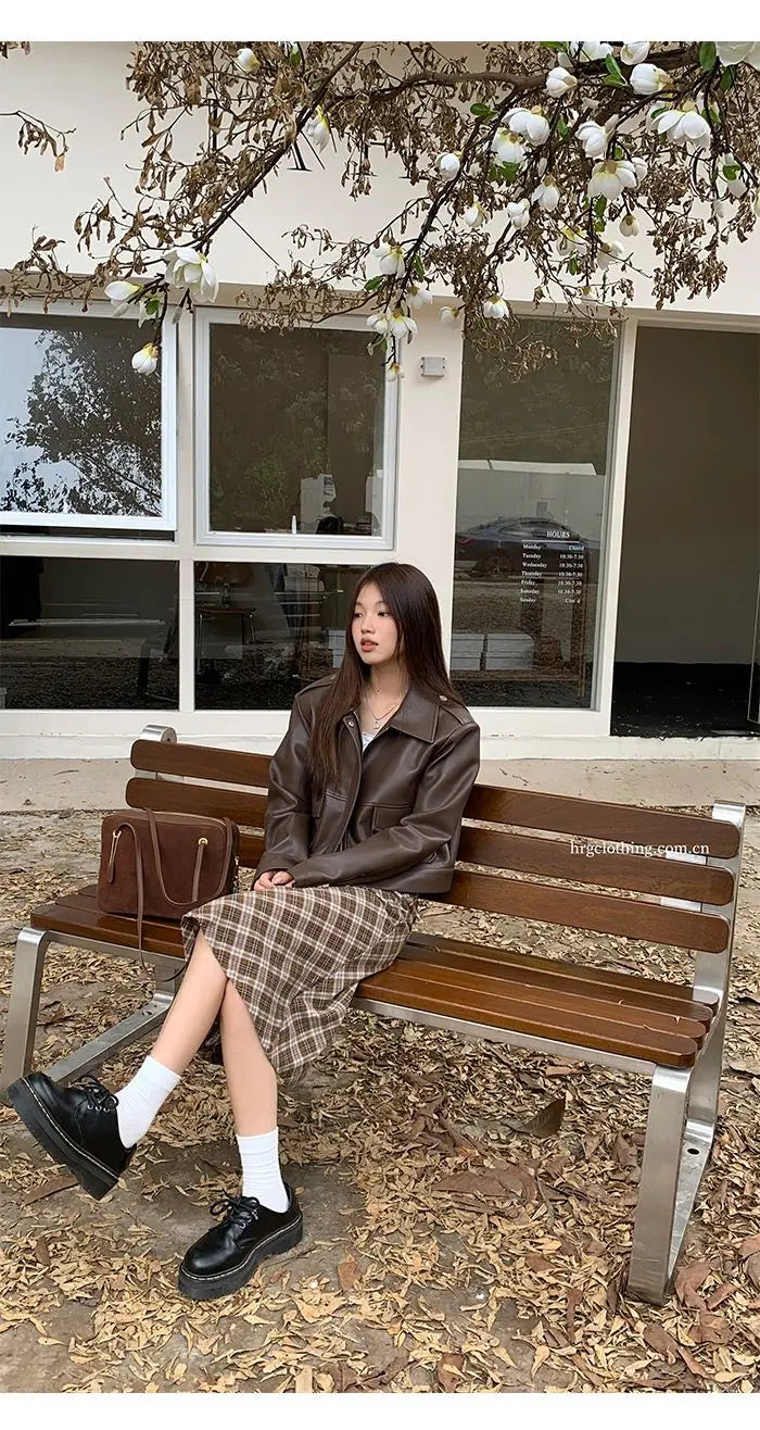 Falda Midi Cuadros Retro Y2K - Cintura Baja Estilo College