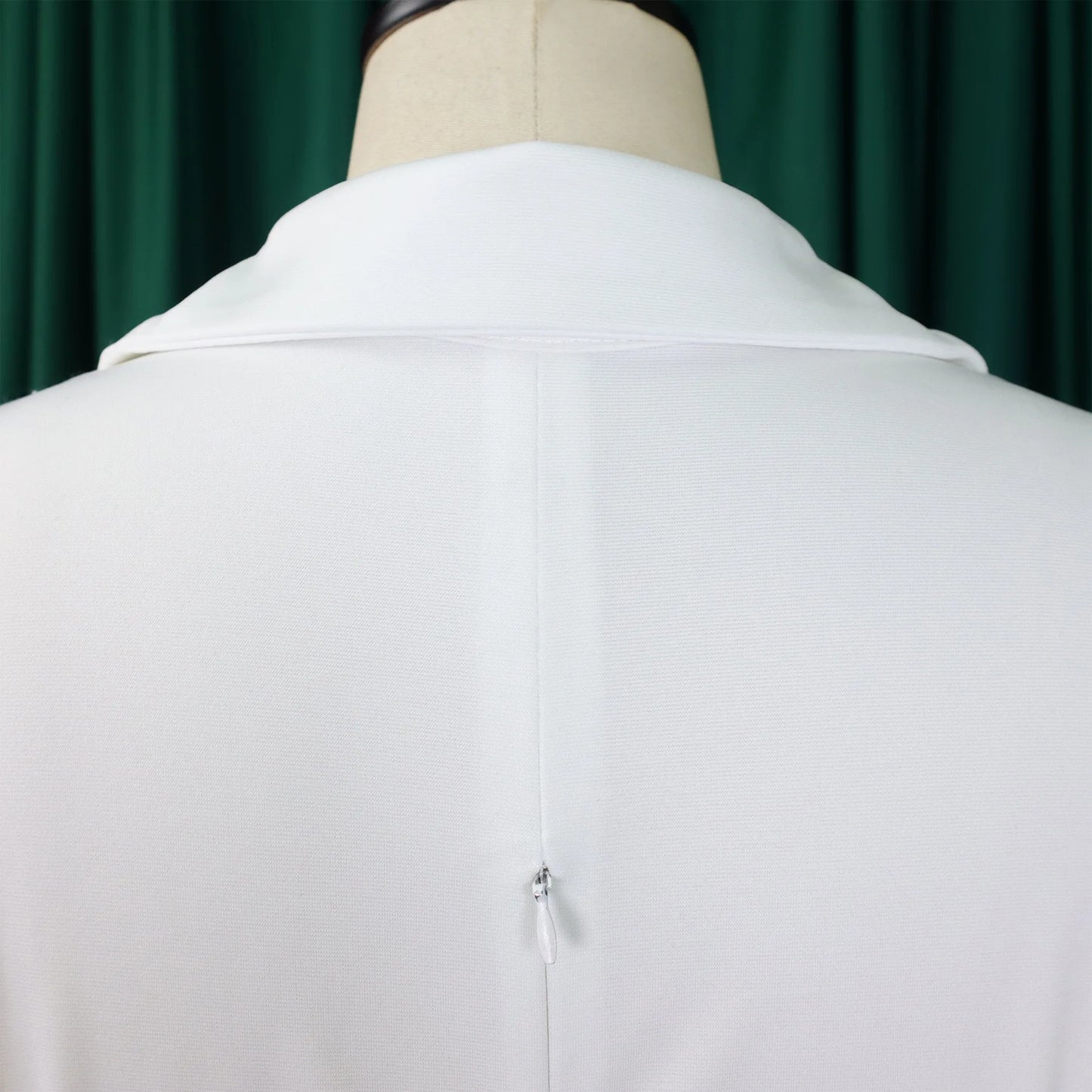 Office Dress - Turn Down Collar Belt Pleated African