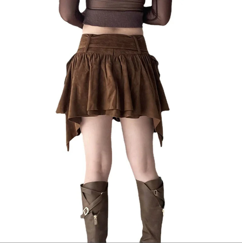 Falda Mini Multicapa Mujer Retro Línea A