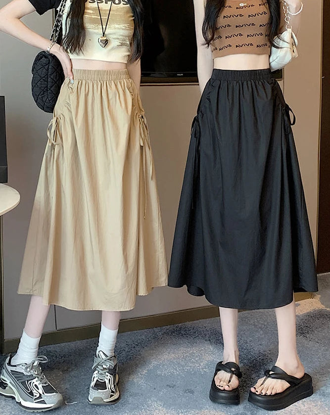 Drawstring Cargo Skirt - Stylish Elegant
