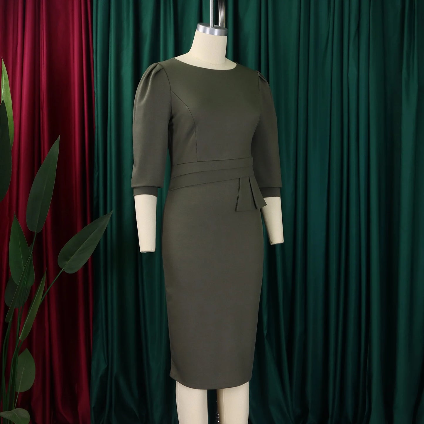 Office Dress - Sheath Half Sleeve Business