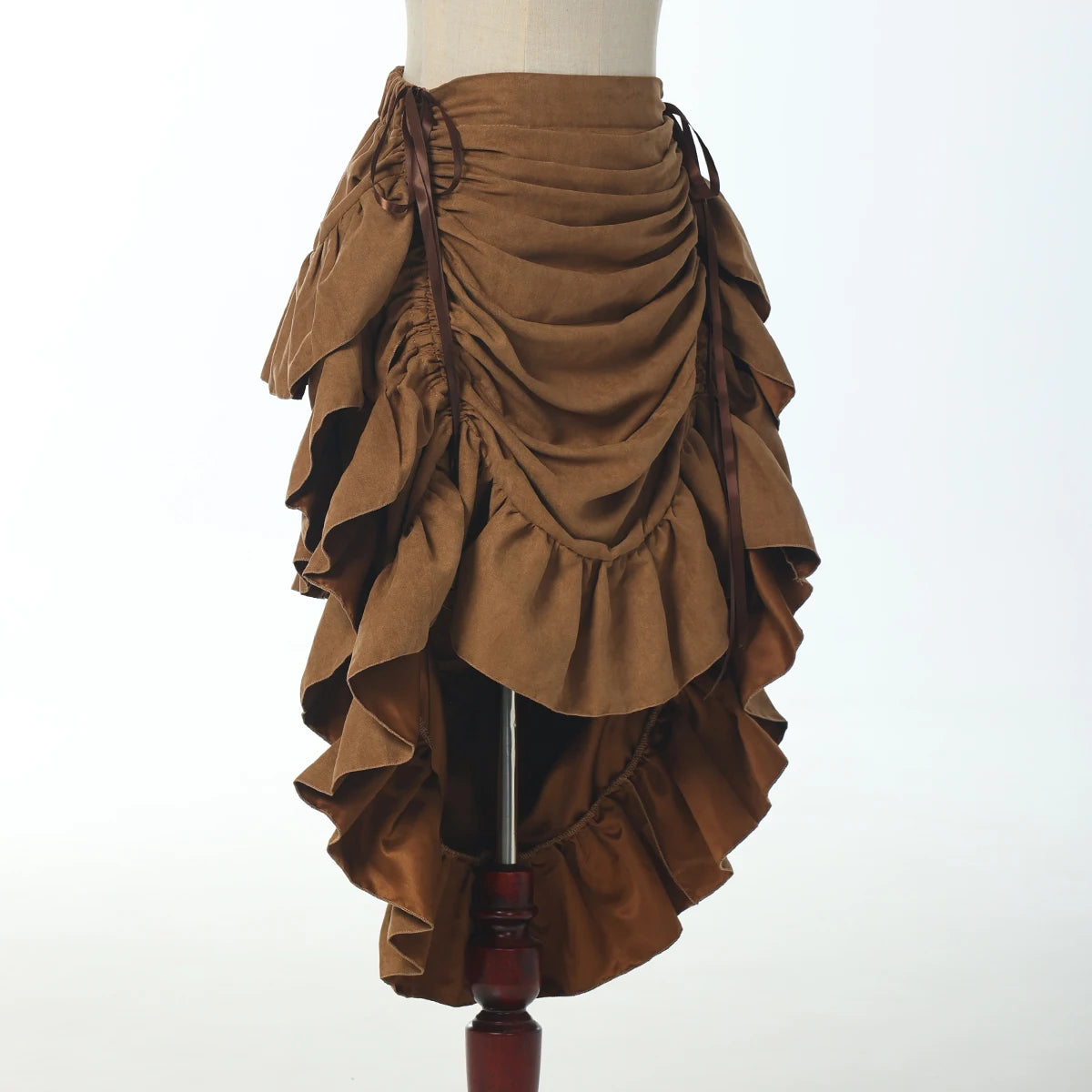 Pirate Skirt Women Renaissance Gothic Medieval Costume Drawstring High Low Skirt Victorian Steampunk Ruffles Irregular Skirts